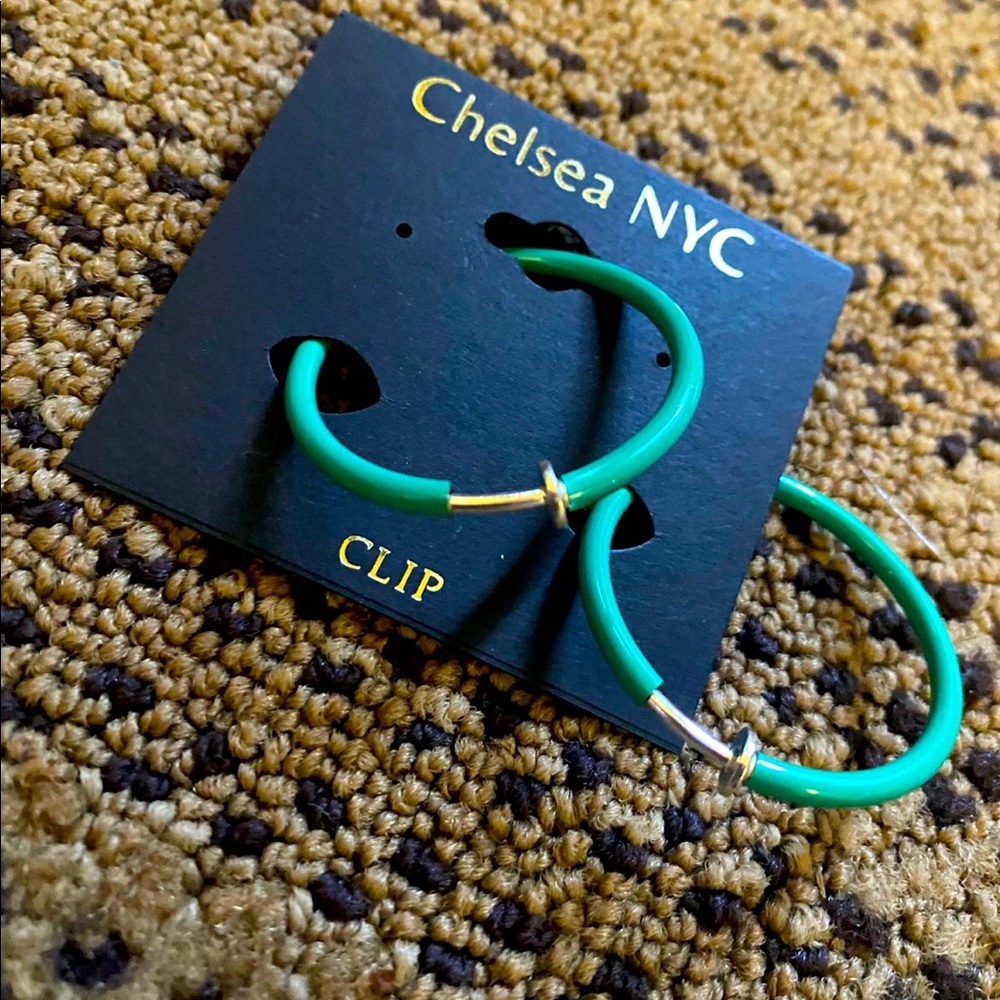 Chelsea NYC Emerald clip on earrings
